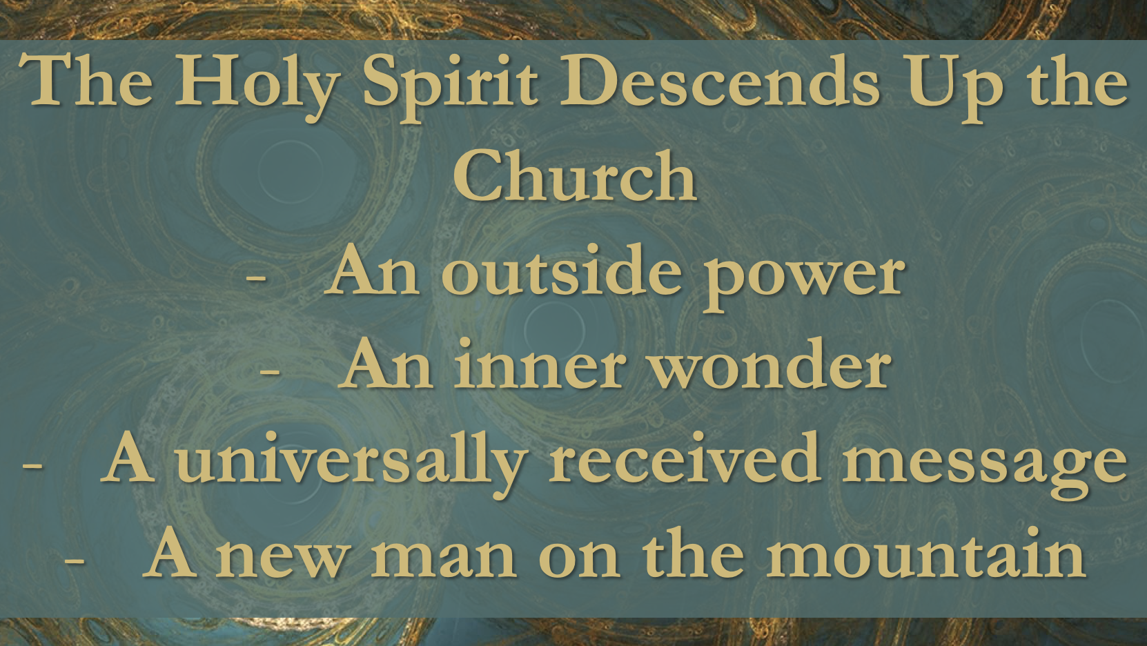 The Holy Spirit Descends Up the Church
